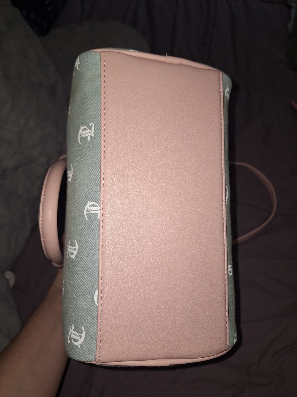 EXCLUSIVE Juicy Couture Pink and Gray Logo Crossbody Satchel - Picture 6 of 7